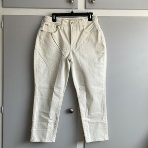 NWT Madewell Petite Curvy Perfect Vintage Jean in Tile White Size 30P